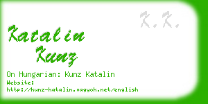 katalin kunz business card